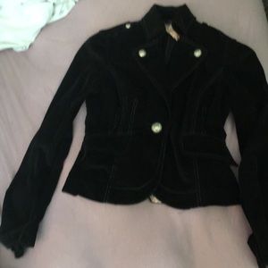 Velvet cropped jacket